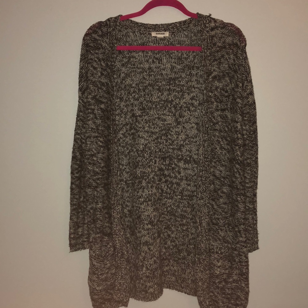 Marled knit cardigan